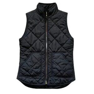 J. Crew Black Quilted Puffer Vest